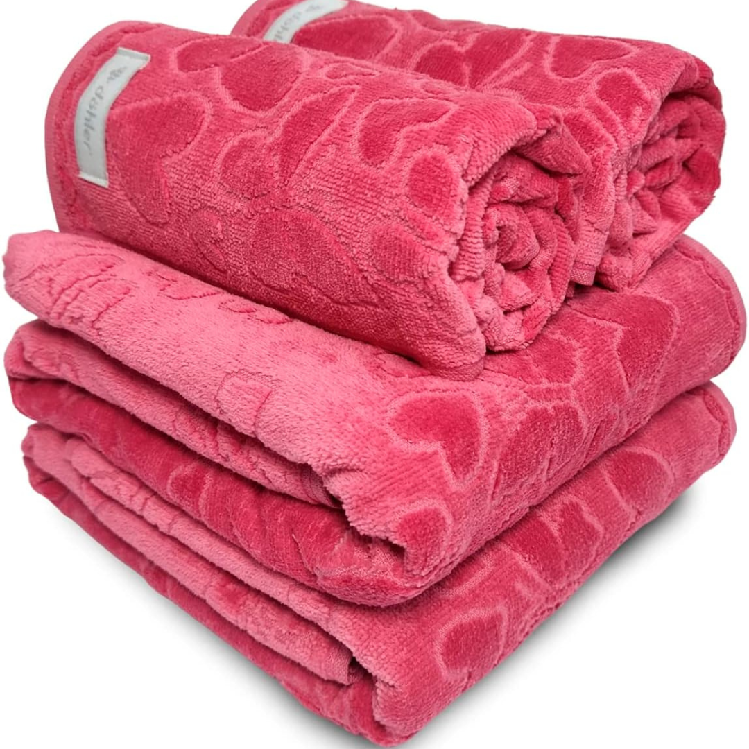 conjunto de toalhas vermelhas